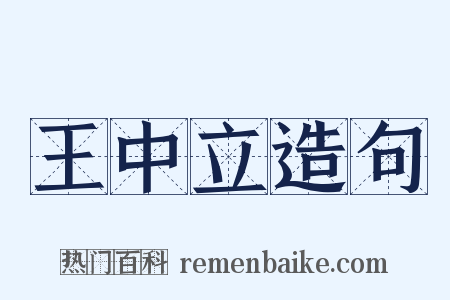 王中立造句是什么意思的图片